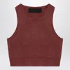 Essentials Fear Of God  Sporty Burgundy Honeycomb Tank Top In Burgundy