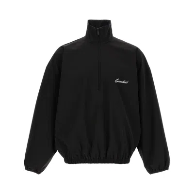 Pre-owned Essentials Fear Of God  Sporty Nylon Half Zip 'jet Black' | Men's Size Xxl
