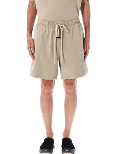 Essentials Fear Of God  Sporty Nylon Soccer Shorts In Neutral