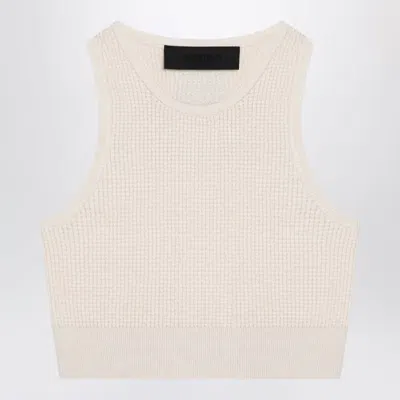 Essentials Fear Of God  Sporty White Honeycomb Tank Top