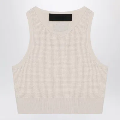 ESSENTIALS FEAR OF GOD ESSENTIALS SPORTY WHITE HONEYCOMB TANK TOP