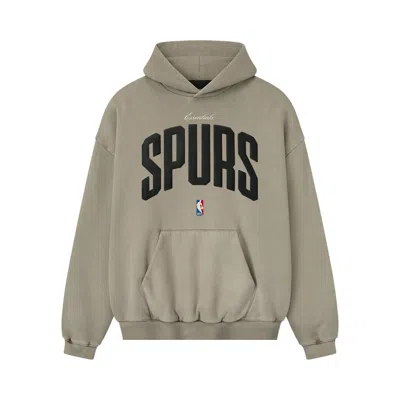 Pre-owned Essentials Fear Of God  Spurs 90s Hoodie 'seal' | Black | Men's Size Xxl