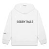 Essentials Fear Of God  Ss20 Full Zip Up Hoodie 'white'