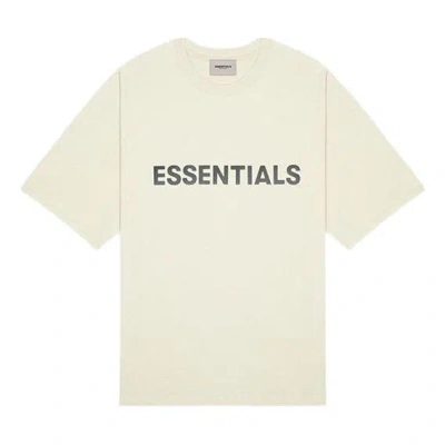 Essentials Fear Of God  Ss20 Graphic Logo T-shirt 'creamy' In Yellow
