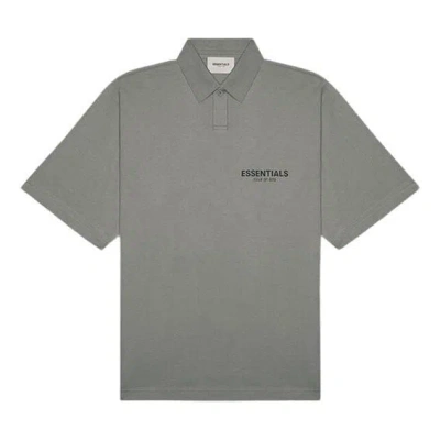 Essentials Fear Of God  Ss20 Logo Polo Shirt 'charcoal'
