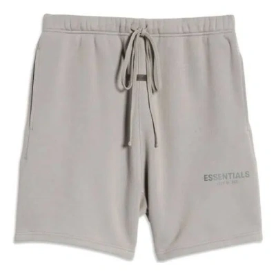 Essentials Fear Of God  Ss21 Cotton-blend Drawstring Shorts Cement Pebble In Multi