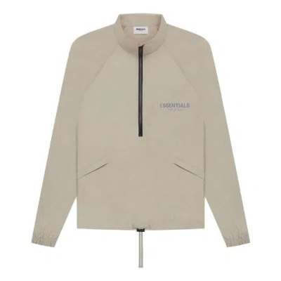Essentials Fear Of God  Ss21 Half Zip Track Jacket Moss