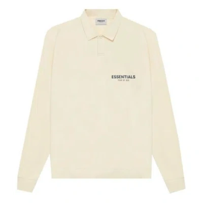 Essentials Fear Of God  Ss21 Long Sleeve French Terry Polo Shirt 'buttercream'