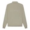 Essentials Fear Of God  Ss21 Mockneck Half Zip 'moss' In Gray