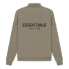 Essentials Fear Of God  Ss21 Mockneck Half Zip 'taupe' In Brown