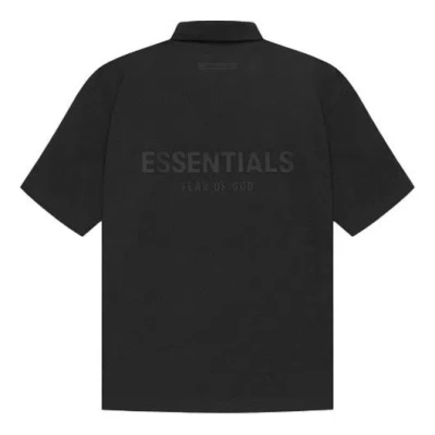 Essentials Fear Of God  Ss21 Polo Shirt 'stretch Limo' In Black