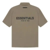 Essentials Fear Of God  Ss21 Polo Shirt 'taupe' In Burgundy
