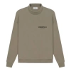 Essentials Fear Of God  Ss21 Pull-over Mockneck Taupe In Green