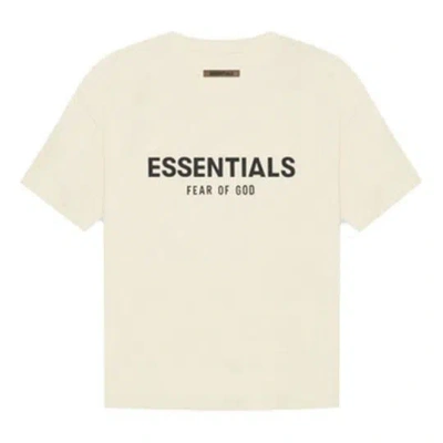 Essentials Fear Of God  Ss21 Short Sleeve T-shirt 'buttercream' In White