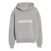 Essentials Fear Of God  Ss21 X Nordstrom Knit Logo Hoodie 'heather Oatmeal' In Gray
