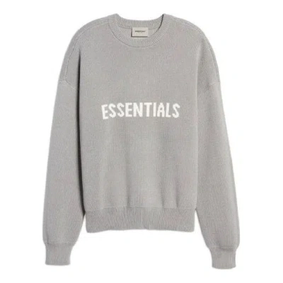 Essentials Fear Of God  Ss21 X Nordstrom Knit Logo Sweatshirt 'cement' In Gray