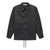 Essentials Fear Of God  Ss22 Coaches Jacket Iron Logo In Black