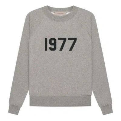 Essentials Fear Of God  Ss22 Crewneck 1977 'dark Oatmeal' In Gray