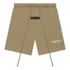 Essentials Fear Of God  Ss22 Logo Sweatshorts 'oak' In Brown