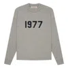 Essentials Fear Of God  Ss22 Long Sleeve T-shirt 1977 'dark Oatmeal' In Gray