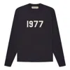 Essentials Fear Of God  Ss22 Long Sleeve T-shirt 1977 'iron' In Black