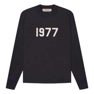 Essentials Fear Of God  Ss22 Long Sleeve T-shirt 1977 'iron' In Black
