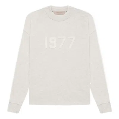 Essentials Fear Of God  Ss22 Long Sleeve T-shirt 1977 'light Oatmeal' In Neutral