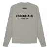 Essentials Fear Of God  Ss22 Long Sleeve T-shirt 'dark Oatmeal' In Gray