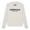 Essentials Fear Of God  Ss22 Long Sleeves T-shirt 'light Oatmeal' In White