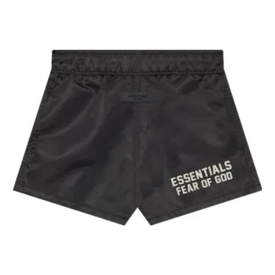 Essentials Fear Of God  Ss22 Nylon Running Shorts 'iron' In Multi