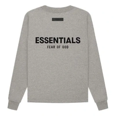 Essentials Fear Of God  Ss22 Relaxed Crewneck Dark Oatmeal In Gray