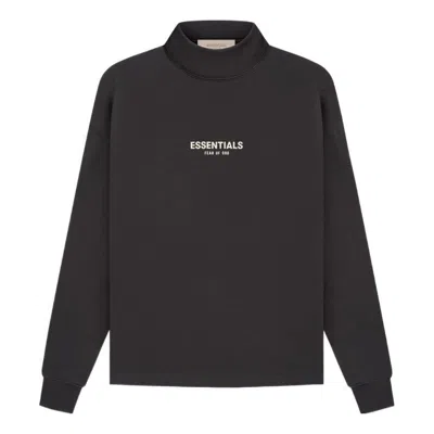 Essentials Fear Of God  Ss22 Relaxed Mockneck Iron In Black