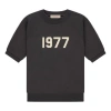 Essentials Fear Of God  Ss22 Ss Raglan Crewneck Iron 1977 In Black