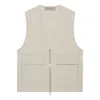 Essentials Fear Of God  Ss22 Work Vest 'wheat' In Gray