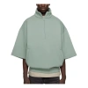 Essentials Fear Of God  Ss23 3/4 Half-zip Sweatshirt 'sycamore' In Green