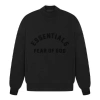 Essentials Fear Of God  Ss23 Crewneck 'jet Black' In Black