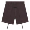 Essentials Fear Of God  Ss23 Drop2 Terry Short Plum 'purple' In Brown