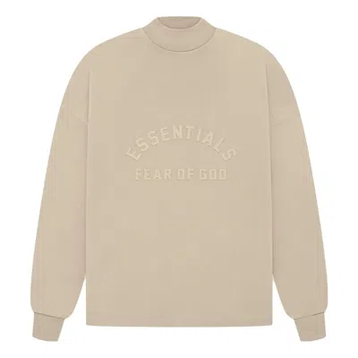 Essentials Fear Of God  Ss23  Ls Tee 'dusty Beige' In Neutral
