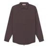 Essentials Fear Of God  Ss23 Filled Nylon Jacket 'plum' In Brown
