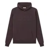 Essentials Fear Of God  Ss23 Waffle Raglan Hoodie 'plum Purple' In Burgundy
