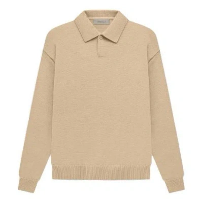Essentials Fear Of God  Ss23 Knit Long Sleeve Polo Shirt 'sand'