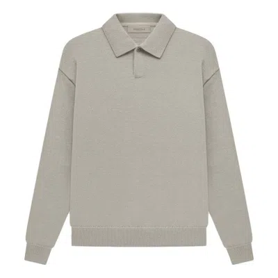 Essentials Fear Of God  Ss23 Knit Long Sleeve Polo Shirt 'seal'