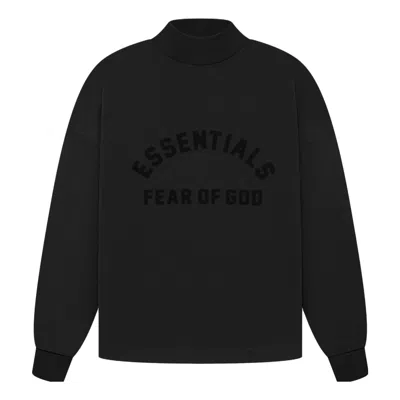 Essentials Fear Of God  Ss23 Long Sleeve Tee 'jet Black'