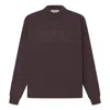 Essentials Fear Of God  Ss23 Relaxed Crewneck 'plum' In Brown