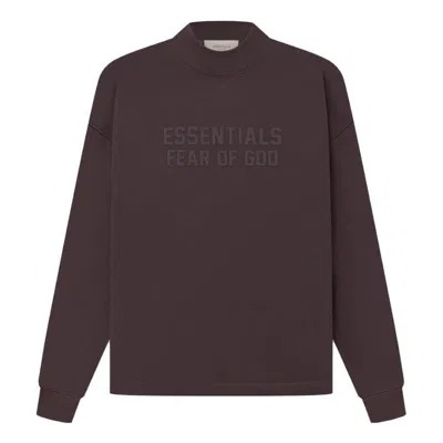Essentials Fear Of God  Ss23 Relaxed Crewneck 'plum' In Brown