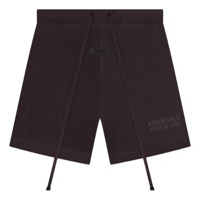 Essentials Fear Of God  Ss23 Sweatshort 'plum' In Brown