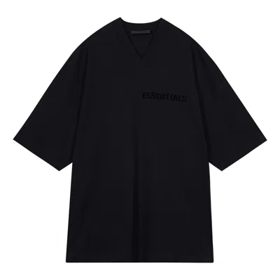 Essentials Fear Of God  Ss23 V-neck Tee 'jet Black'