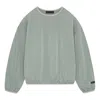 Essentials Fear Of God  Ss24 Crinkle Nylon Pullover Crewneck 'seal' In Gray
