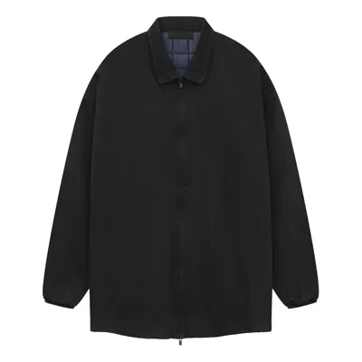 Essentials Fear Of God  Ss24 Denim Filled Shirt Jacket 'overdye Black Denim'