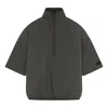 Essentials Fear Of God  Ss24 Halfzip Mockneck Shirt 'ink' In Black